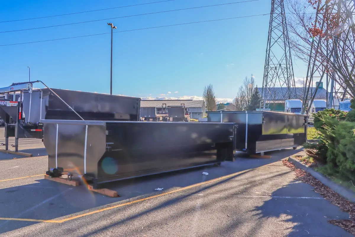 Roll-off dumpster ready for waste disposal at job site for Concrete Dumpster Rental in East Huntingdon